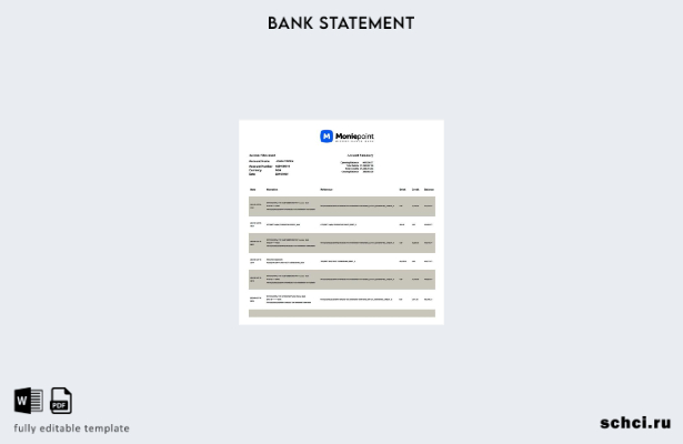 цифровая загрузка Нигерия Moniepoint Микрофинансовая выписка по банковскому счет